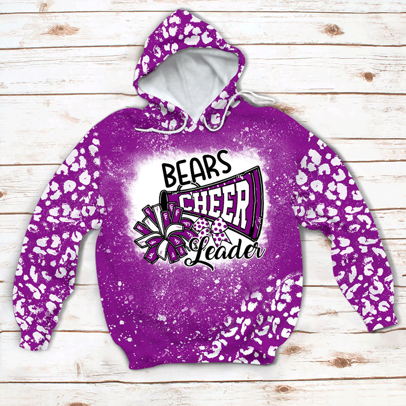 Personalized School Mascot School Spirit Cheer Teacher Printed Hooded Sweatshirt