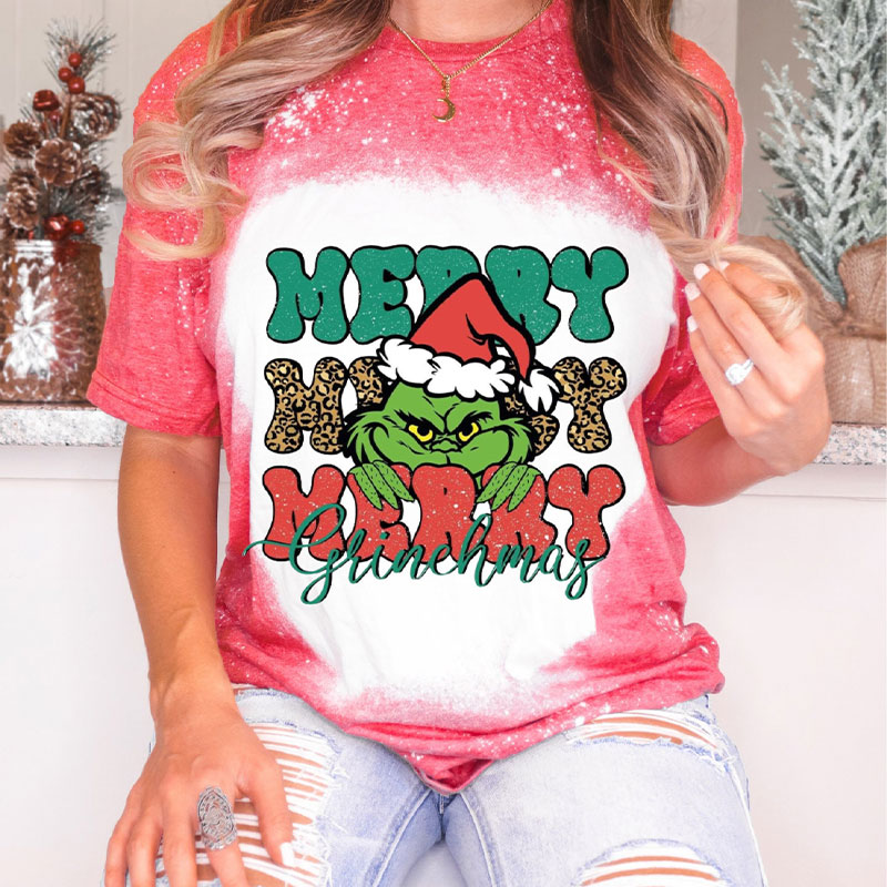 Ho Ho Ho Merry Christmas Teacher Printed T-Shirt