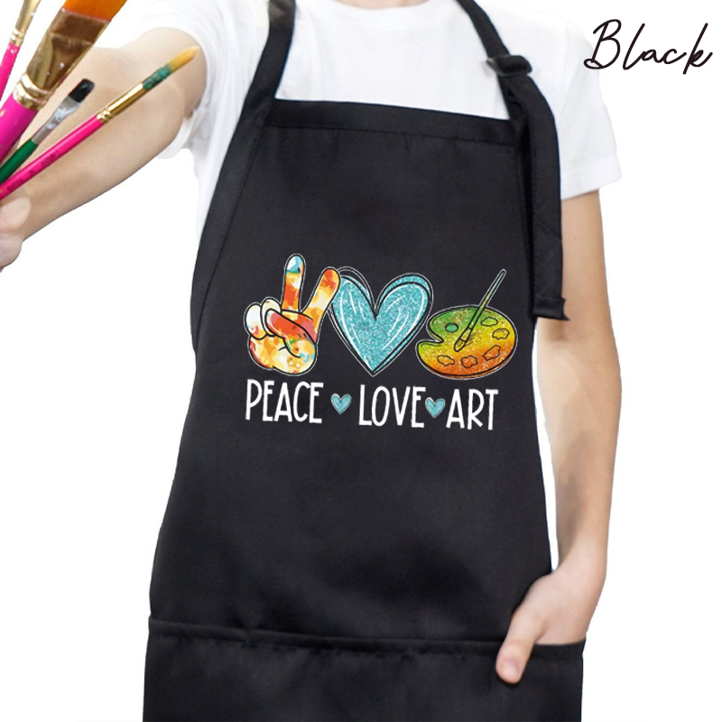 Peace Love Art Painting Palette Apron