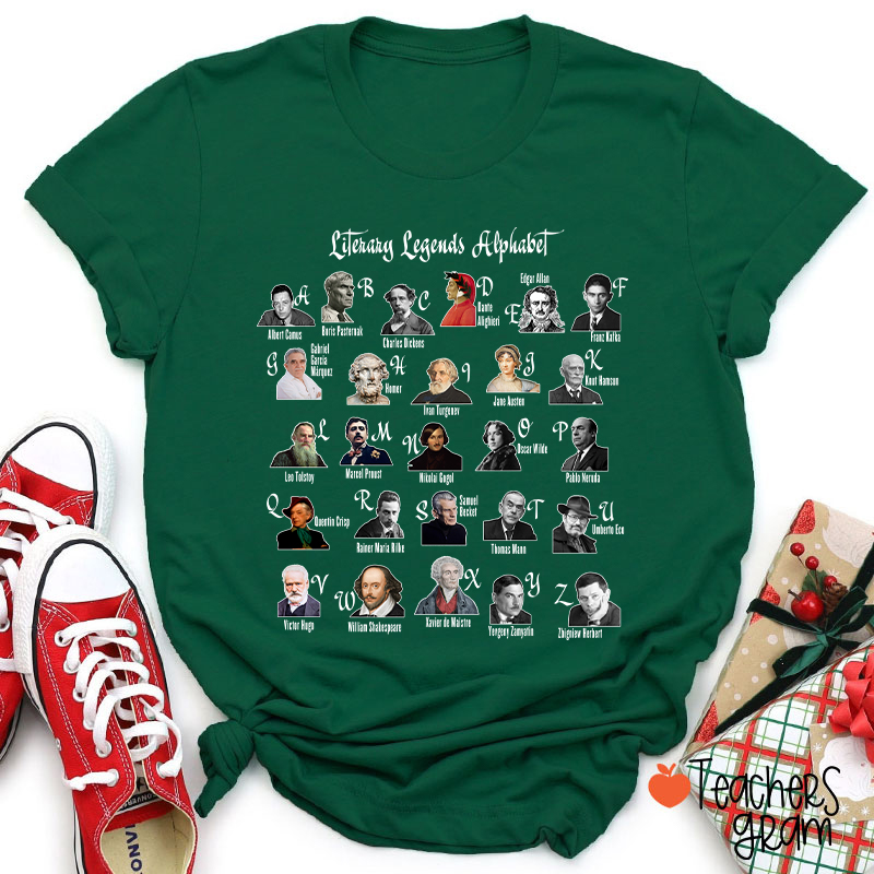 Literary Legends Alphabet Teacher T-Shirt