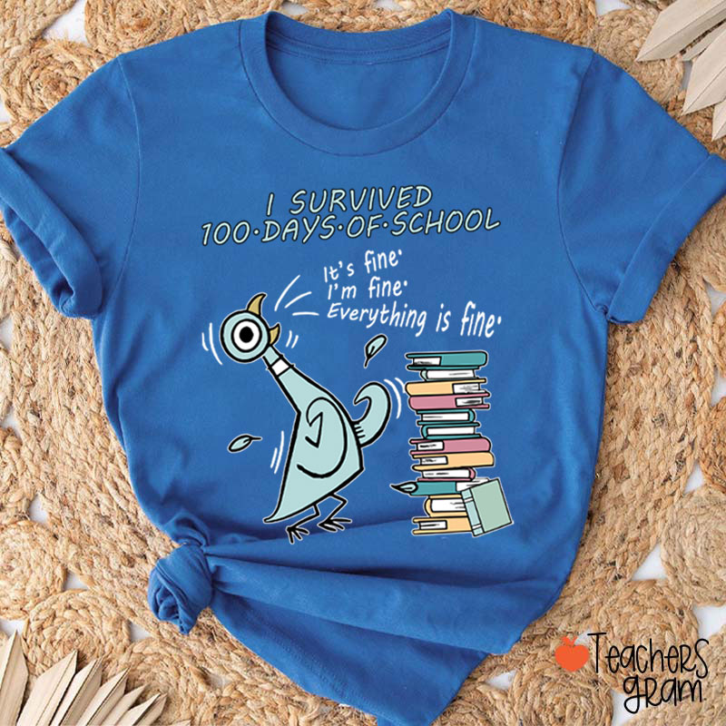 I Survived 100 Days Of School Teacher T-Shirt