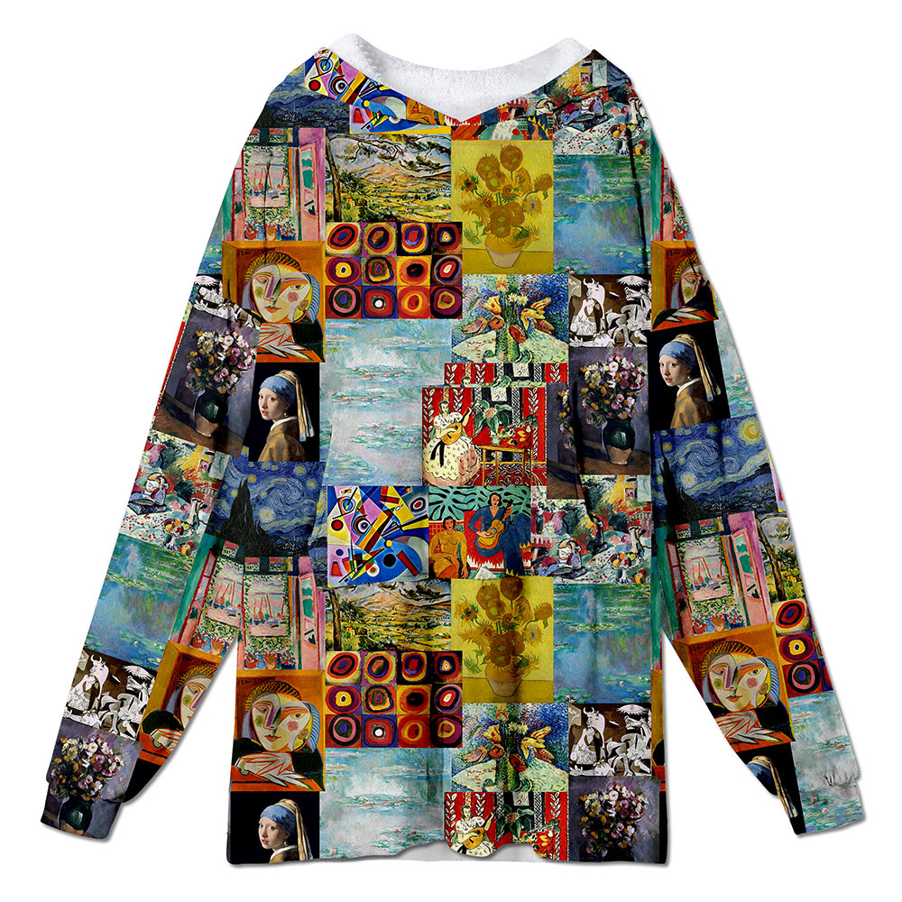 Falling Into The Ocean Of Art Teacher Blanket Hoodie