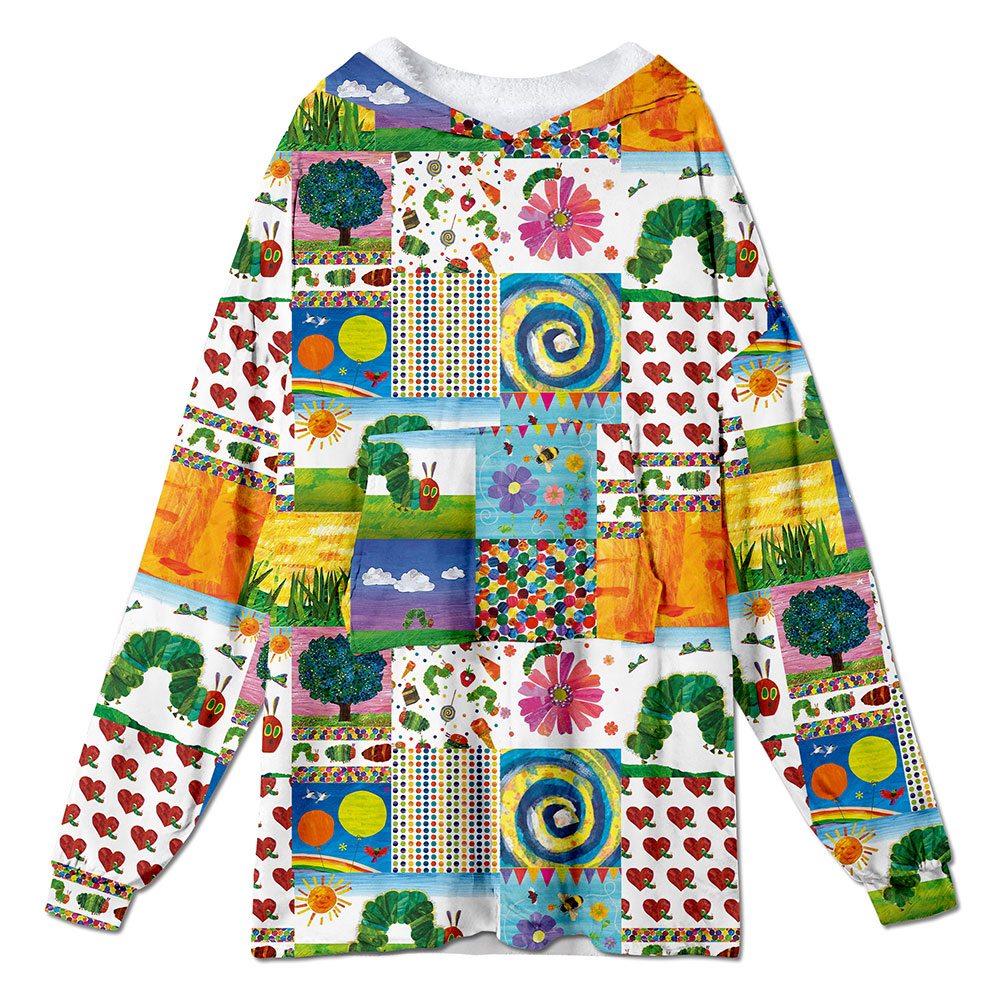 Garden Trip With Caterpillars Teacher Blanket Hoodie