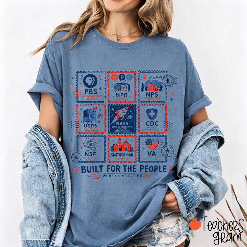 Built For The People Worth Protecting Teacher T-Shirt