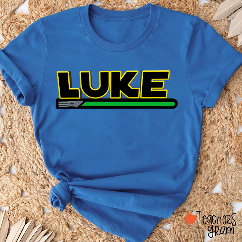 Personalized Name And Color Star Teacher T-Shirt