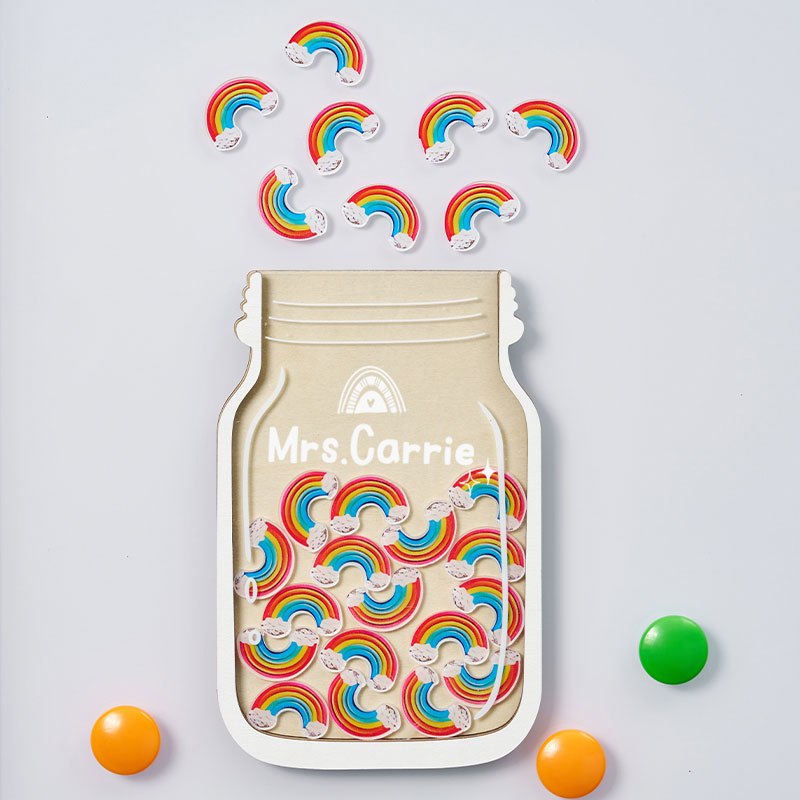 Collect Colorful Rainbows Teacher Reward Jar