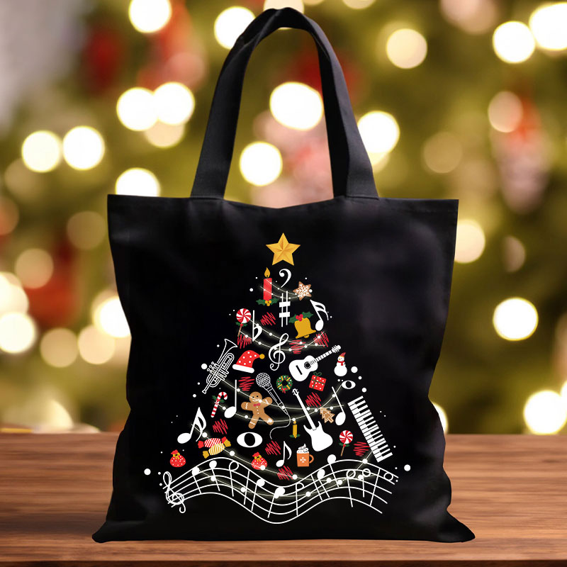Musical Christmas Tree Teacher Tote Bag