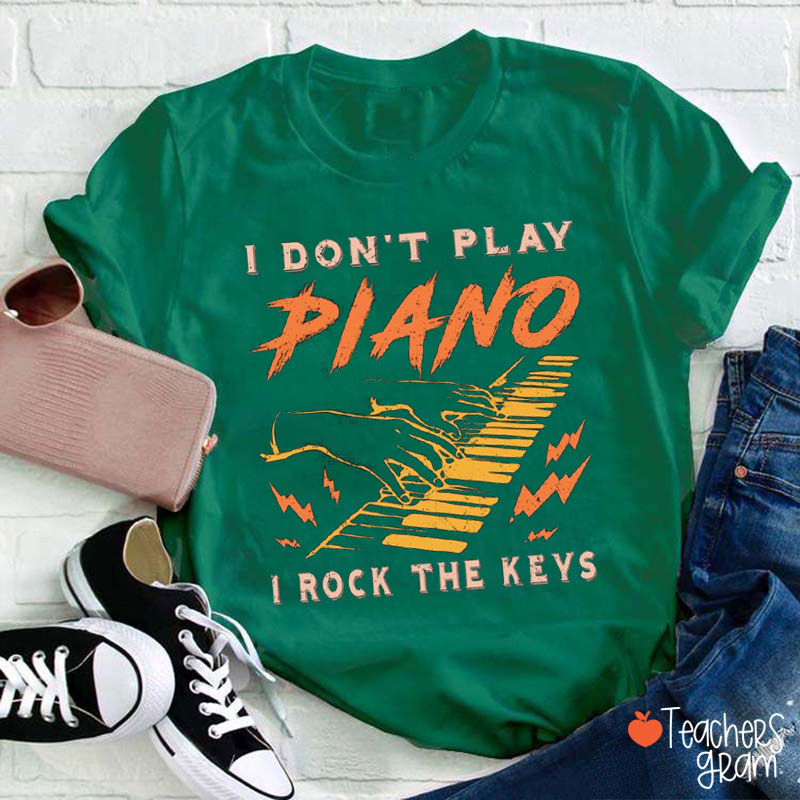 I Rock The Keys Teacher T-Shirt