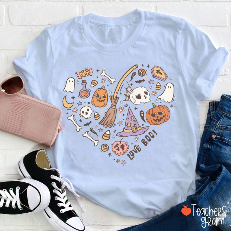 Love Boo Cute Halloween Teacher T-Shirt
