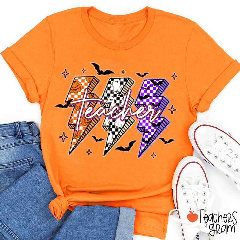 Lighting Halloween Teacher T-Shirt