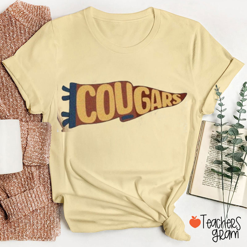 Personalized Mascot Team Flag Teacher T-Shirt