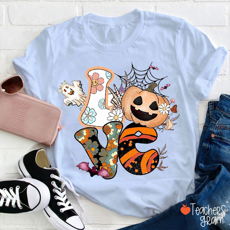 Love The Spooky Vibe Teacher T-Shirt