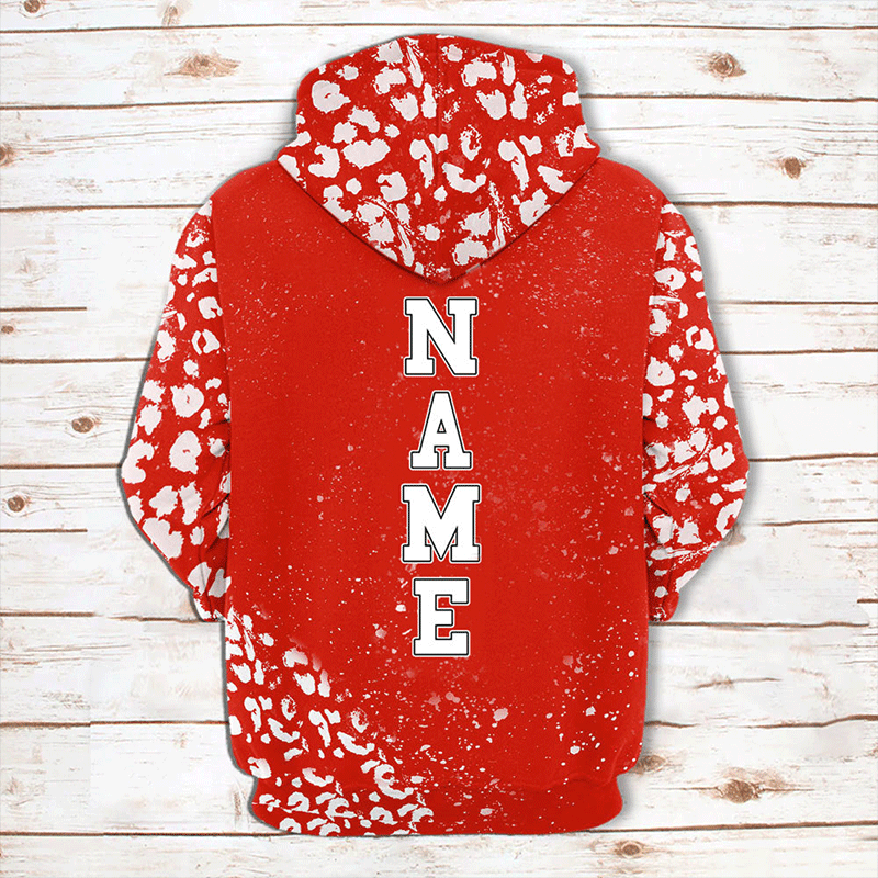 Personalized School Mascot School Spirit Cheer Teacher Printed Hooded Sweatshirt