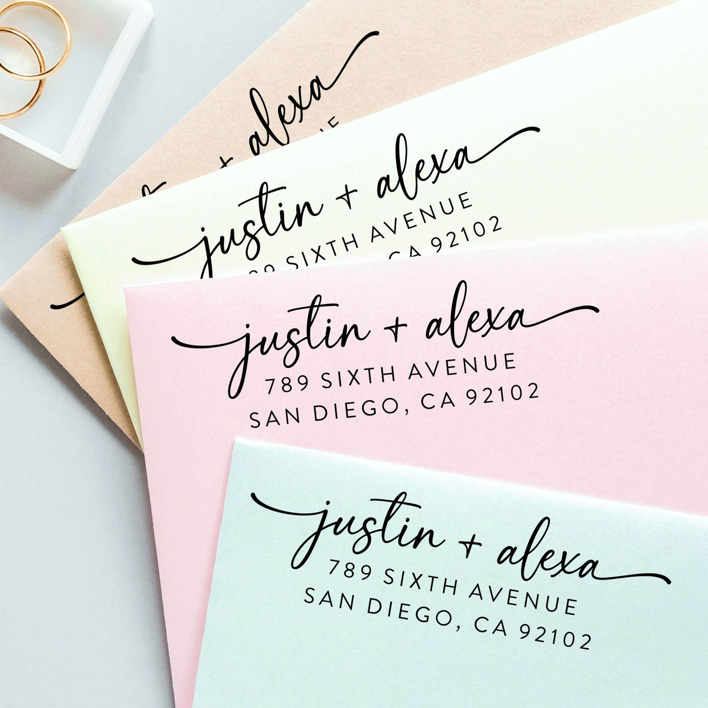 Personalized Return Address Teacher Rectangle Stamp