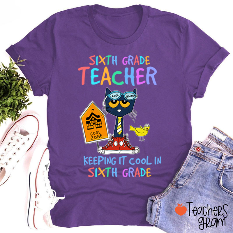 Personalized Grade Keeping It Cool Teacher T-Shirt