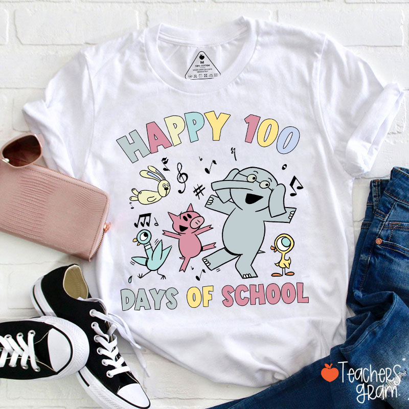 Happy 100 Days Of School Teacher T-Shirt