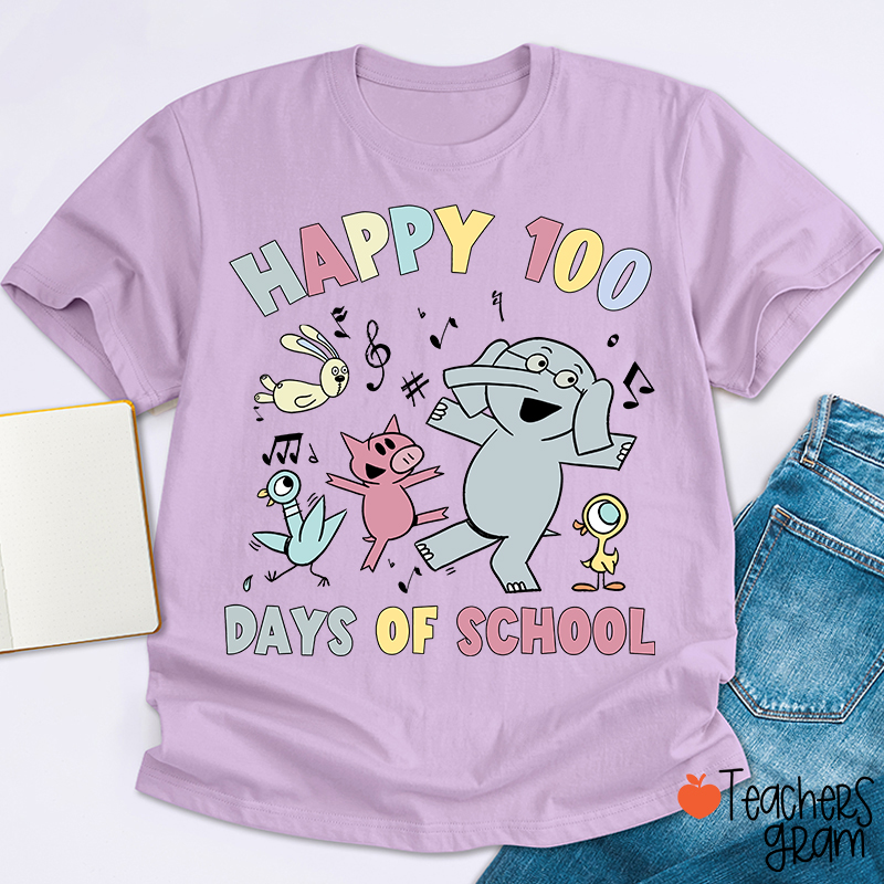 Happy 100 Days Of School Teacher T-Shirt