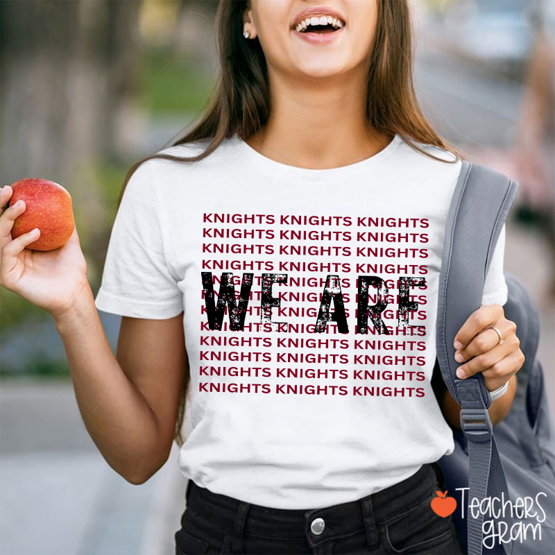 Personalized Mascot We Are School Spirit Teacher T-Shirt