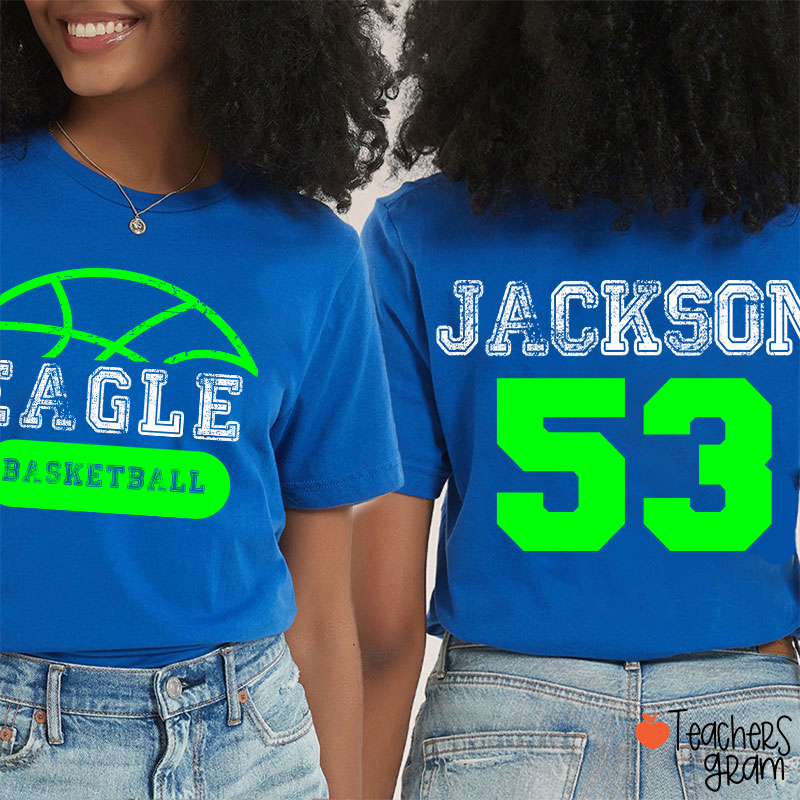 Personalized Mascot And Sport Game Day Teacher Two Sided T-Shirt