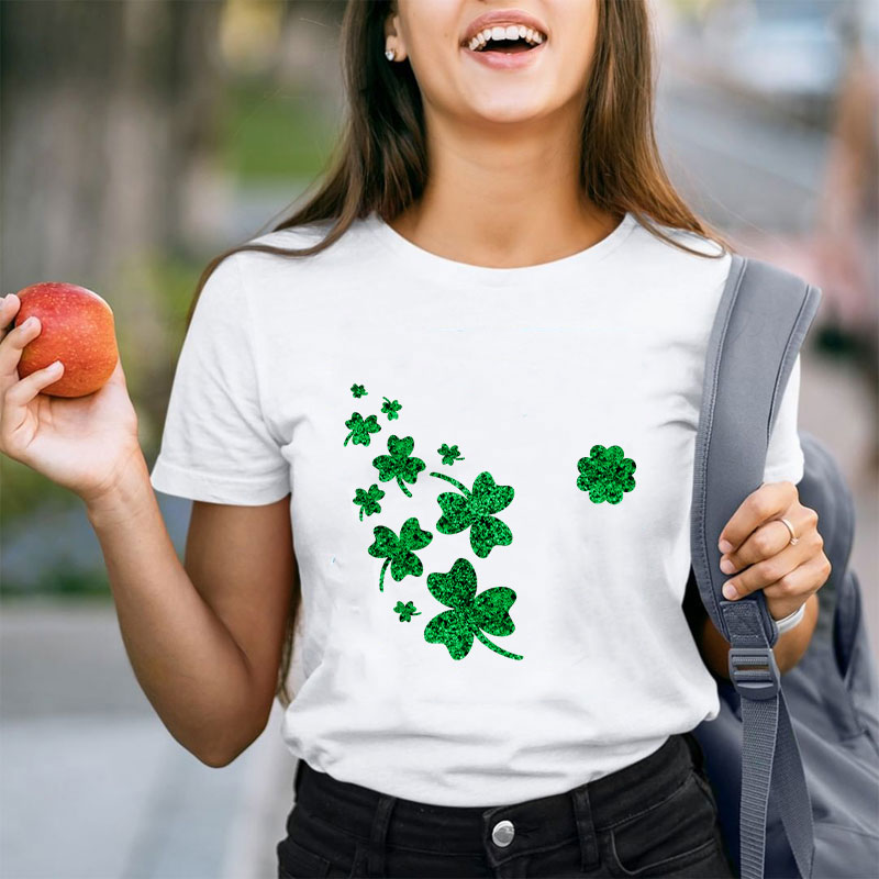 Glitter Clover Teacher T-Shirt
