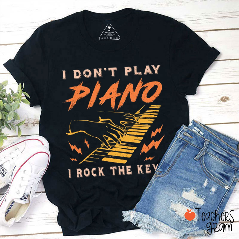 I Rock The Keys Teacher T-Shirt