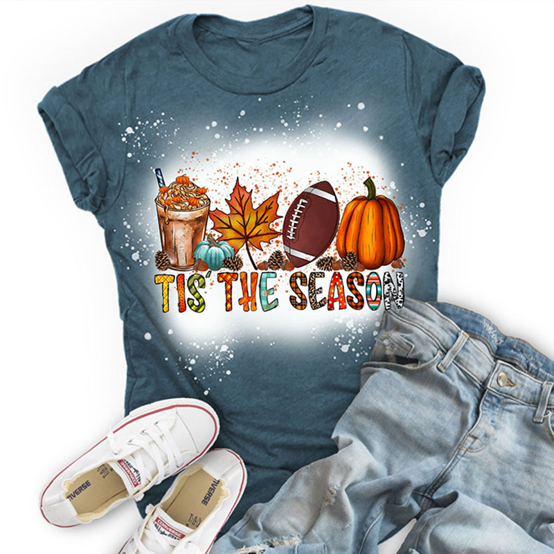 Tis The Season Teacher Printed T-Shirt