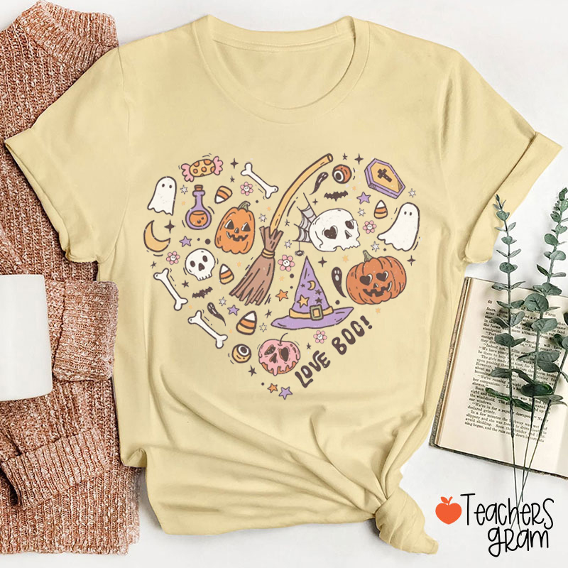 Love Boo Cute Halloween Teacher T-Shirt