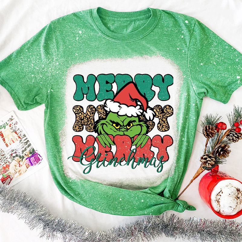 Ho Ho Ho Merry Christmas Teacher Printed T-Shirt