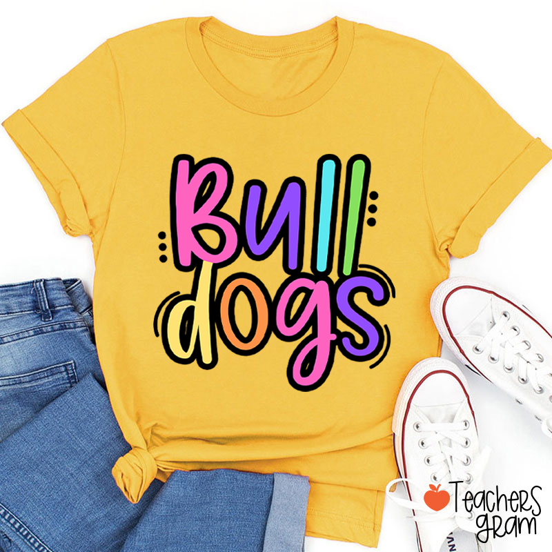 Personalized Mascot Or Name Candy Color Teacher T-Shirt