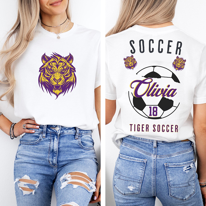 Personalized Mascot Icon And Sport Game Day Teacher Two Sided T-Shirt