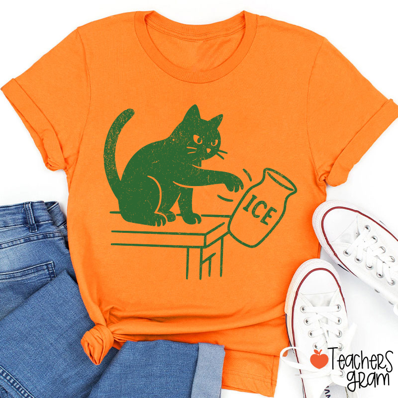Abolish ICE Funny Cat Political Teacher T-Shirt