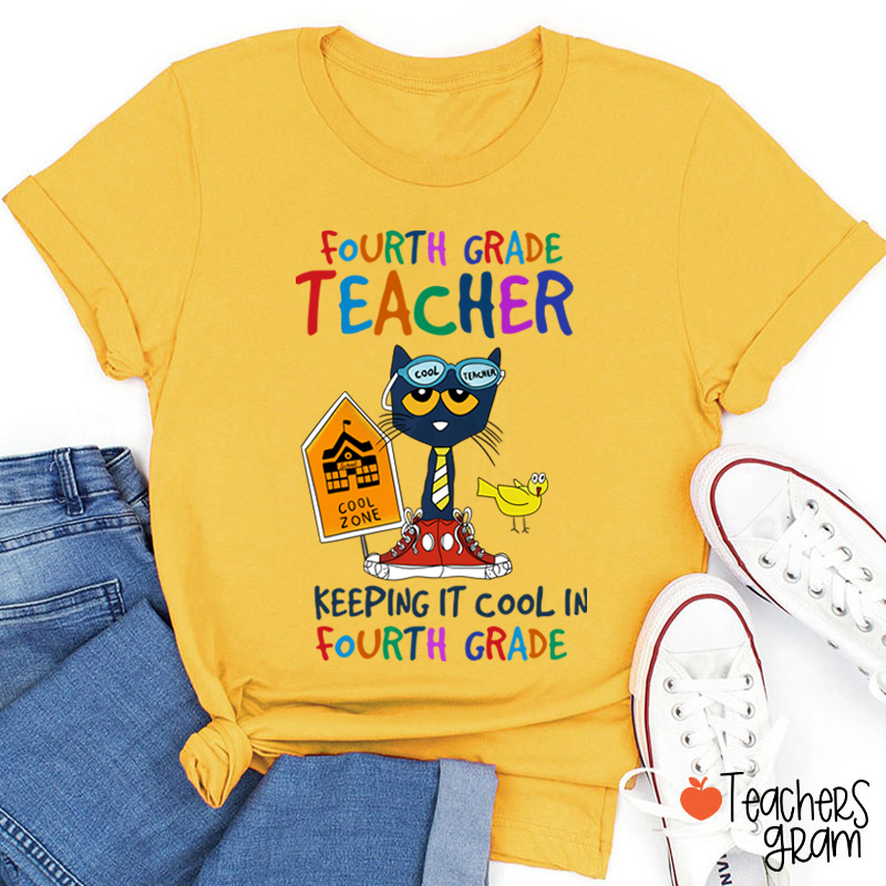 Personalized Grade Keeping It Cool Teacher T-Shirt