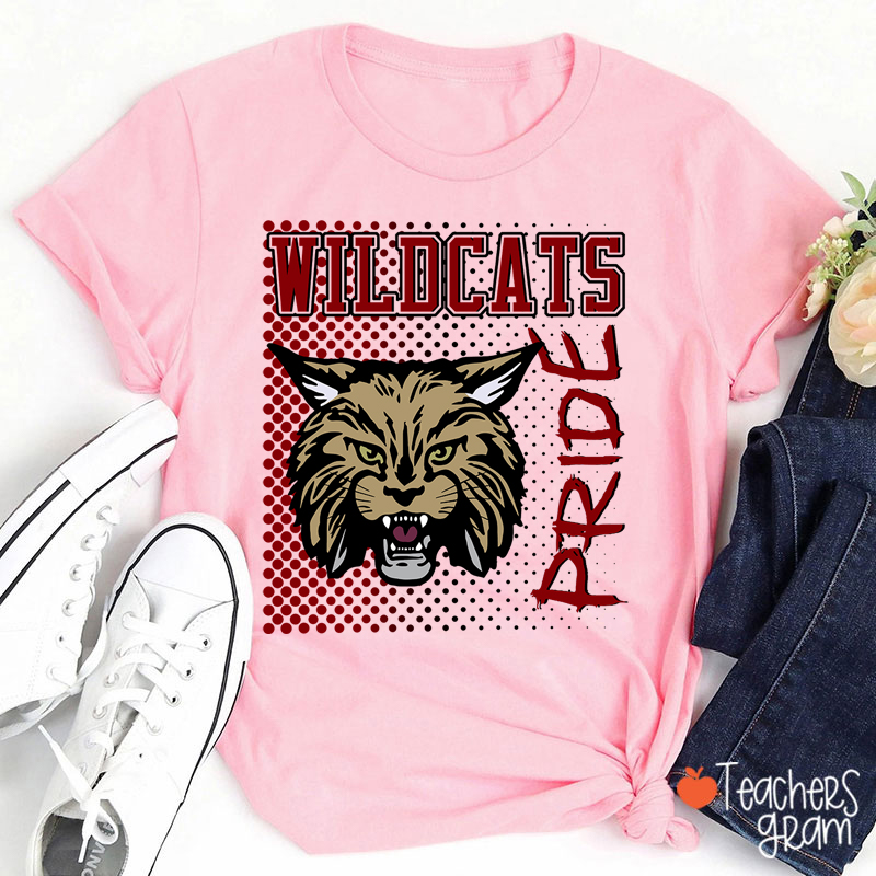 Personalized Colorful Mascot Pride Teacher T-Shirt