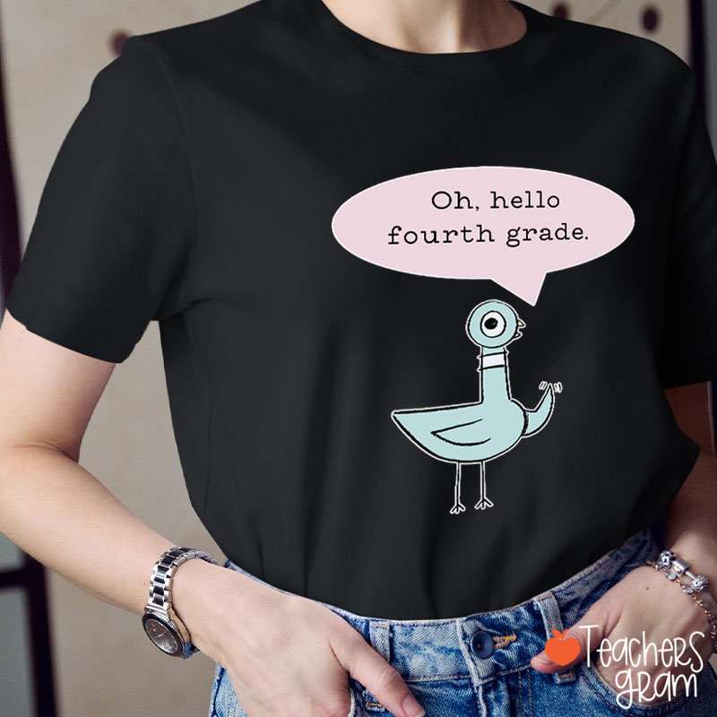 Personalized Grade Hello First Day Teacher Teacher T-Shirt