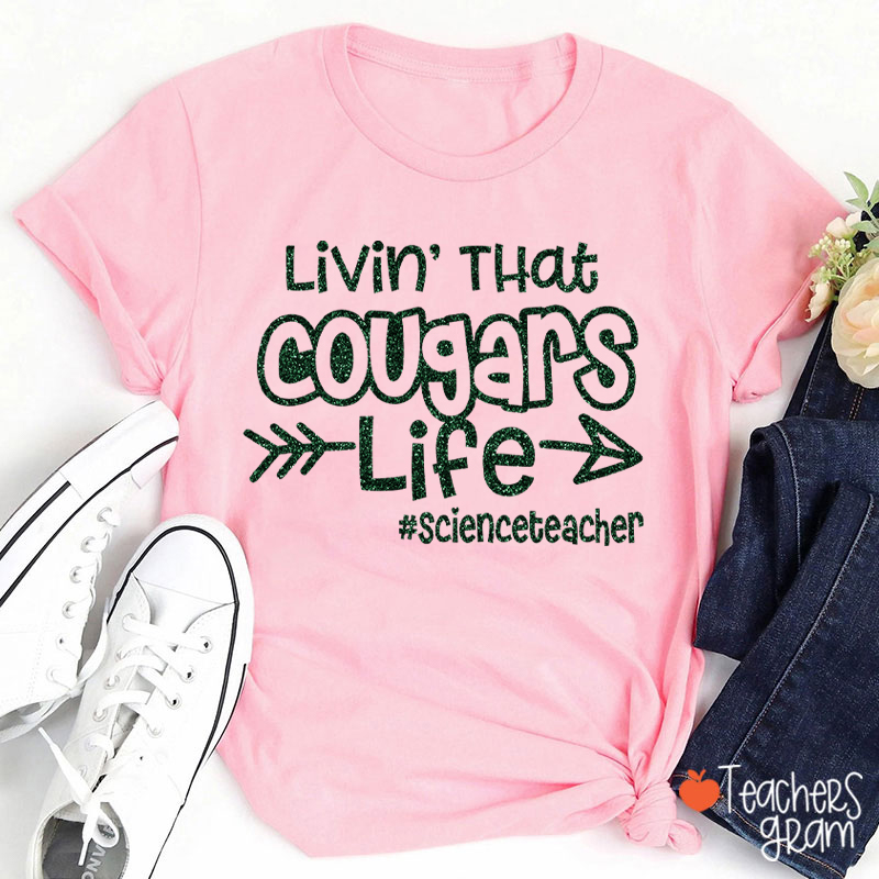 Personalized Mascot Livin' That Mascot Life Teacher T-Shirt