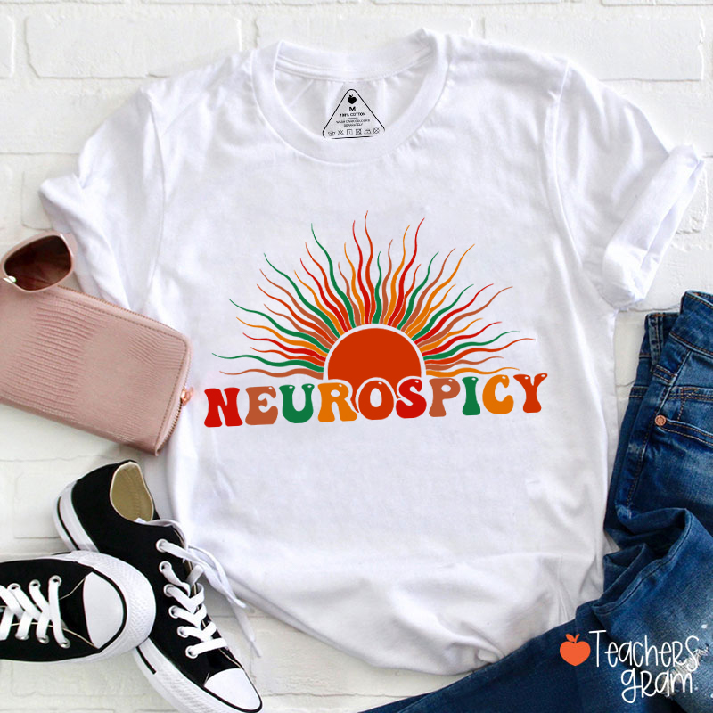 Neurospicy Autism Awareness Teacher T-Shirt