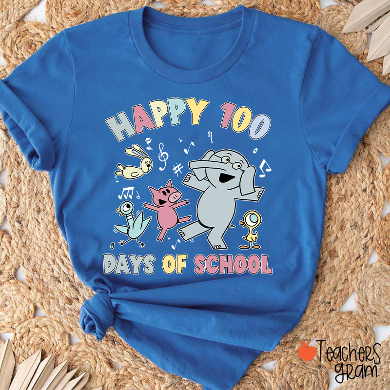 Happy 100 Days Of School Teacher T-Shirt