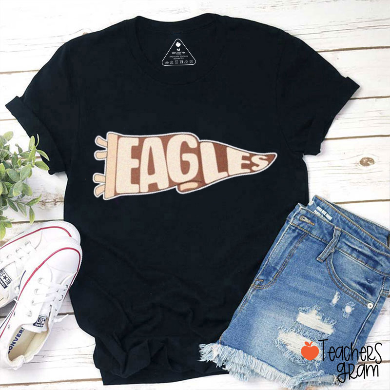 Personalized Mascot Team Flag Teacher T-Shirt