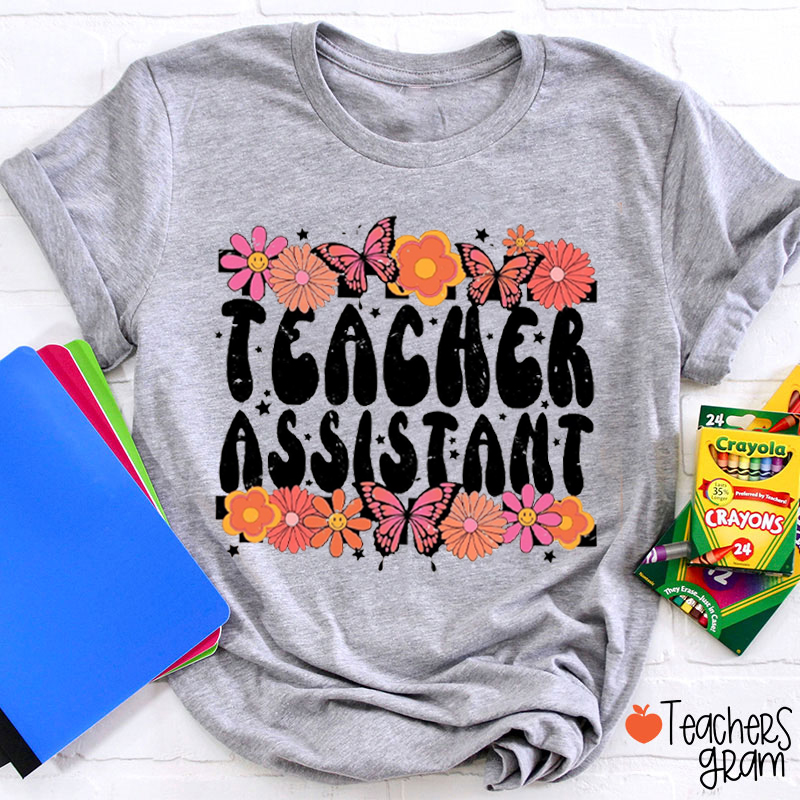 Personalized Position Flower Teacher T-Shirt