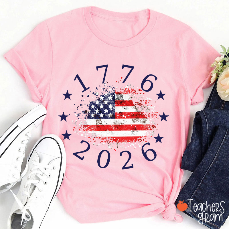 USA 250th Anniversary 1776-2026 Teacher T-Shirt