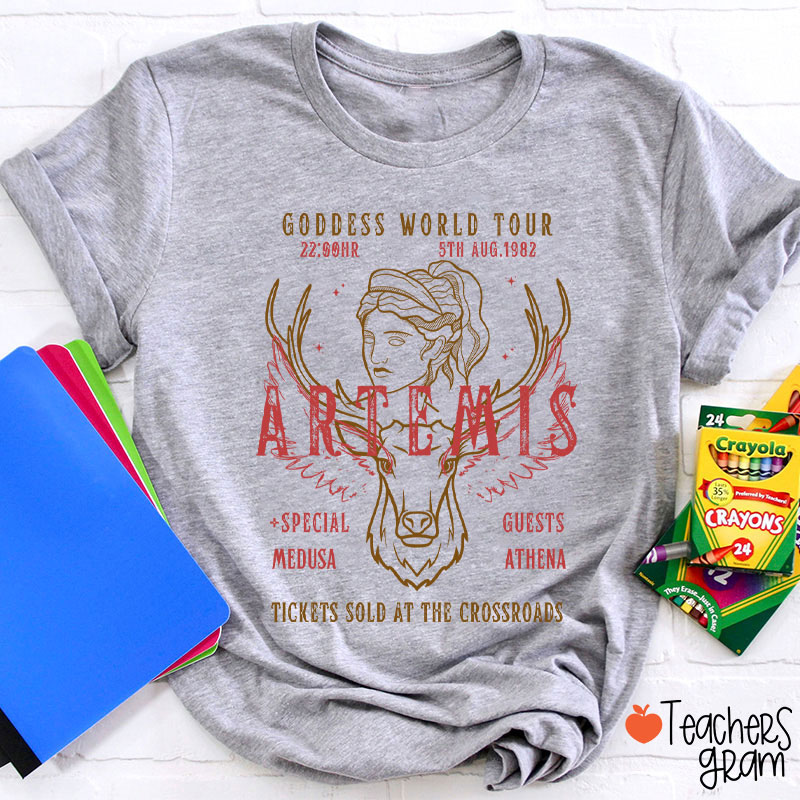 Artemis Goddess World Tour Teacher T-Shirt