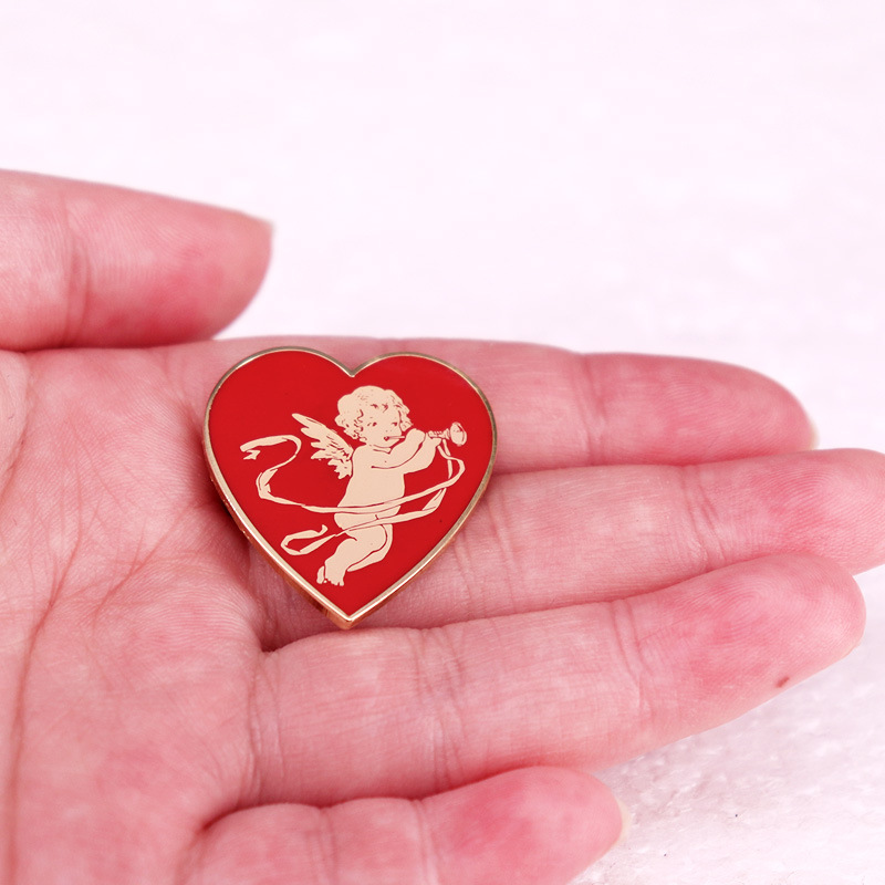 Cupid Angel Heart Teacher Pin