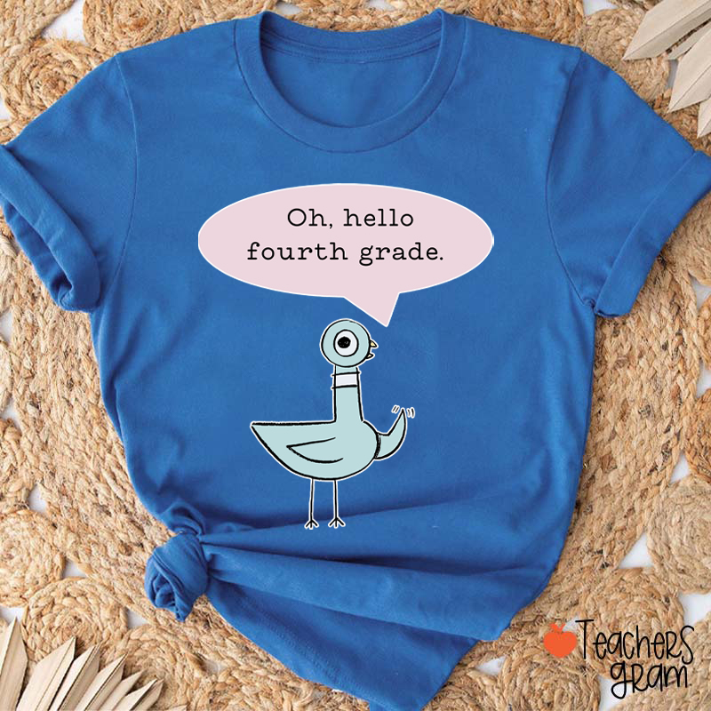 Personalized Grade Hello First Day Teacher Teacher T-Shirt