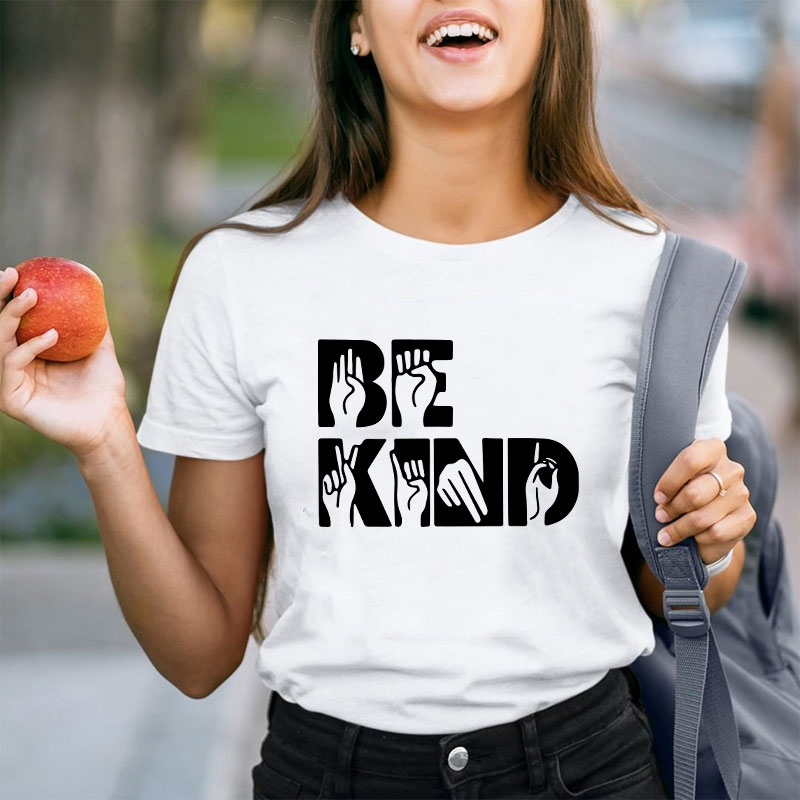 Gesture Be Kind Teacher T-Shirt