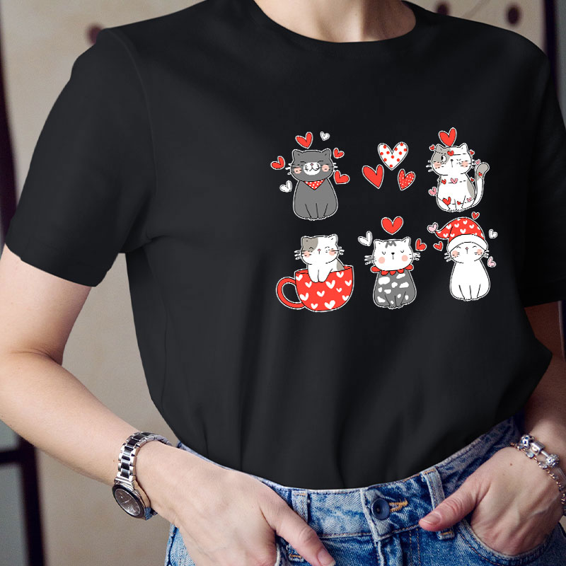 Lovely Cats Teacher T-Shirt