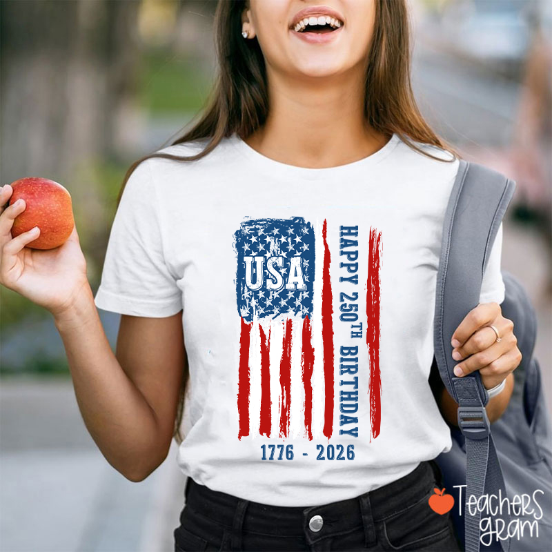 America Independence Day 1776-2026 Patriotic Teacher T-Shirt