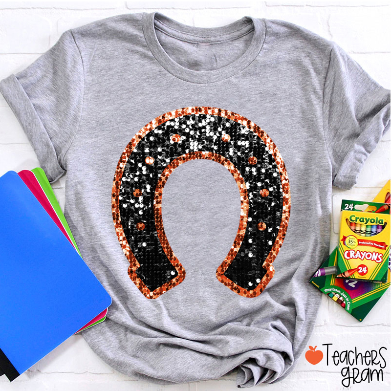 Personalized Paw Glitter School Spirit Teacher T-Shirt