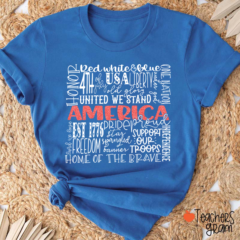 United We Stand America Teacher T-Shirt