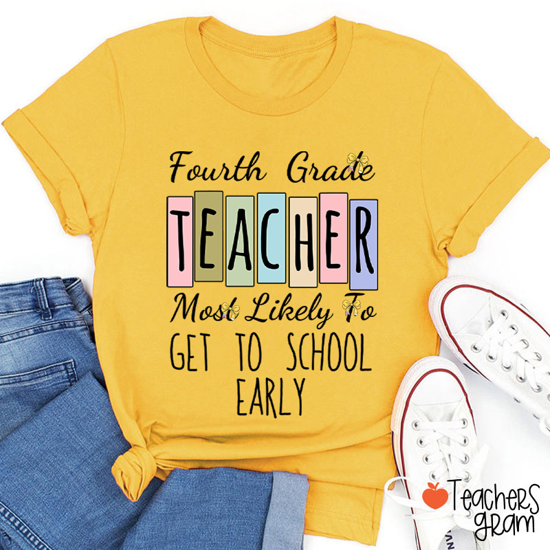 Personalized Grade And Text Most Likely To Teacher T-Shirt