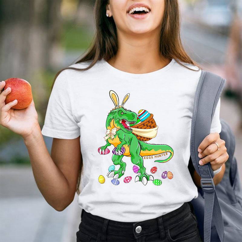 Happy Dinosaur Easter Teacher T-Shirt
